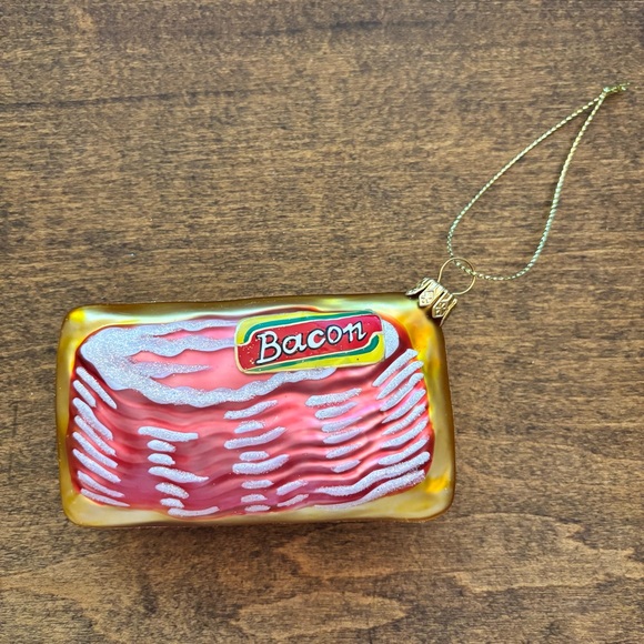 Bacon Glass Ornament Sur La Table Pork Pig Meat Farm Chef Cook Breakfast Food - Picture 1 of 4